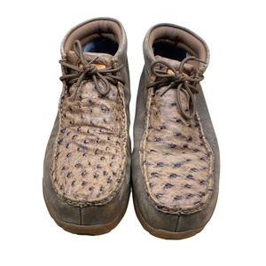 Twisted X Men's Exotic Full-Quill Ostrich Skin Work Shoes Nano Composite Toe 13